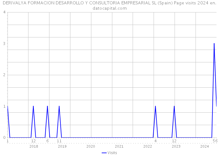 DERIVALYA FORMACION DESARROLLO Y CONSULTORIA EMPRESARIAL SL (Spain) Page visits 2024 