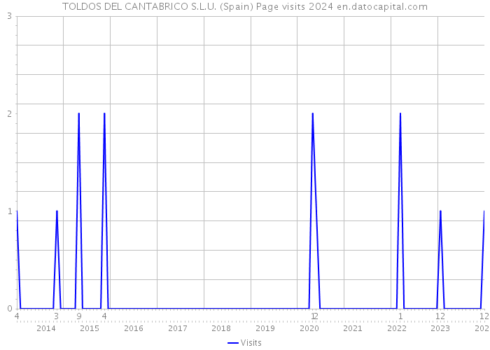 TOLDOS DEL CANTABRICO S.L.U. (Spain) Page visits 2024 