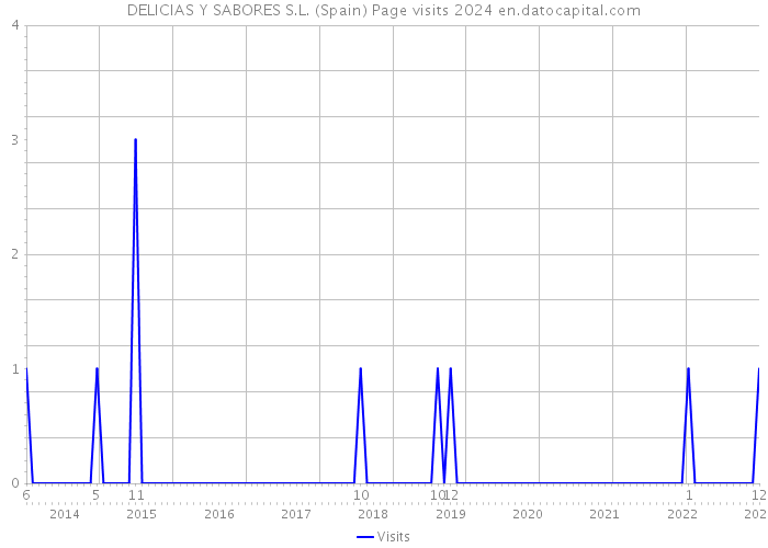 DELICIAS Y SABORES S.L. (Spain) Page visits 2024 