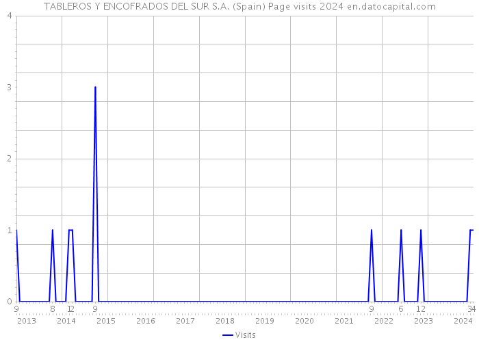 TABLEROS Y ENCOFRADOS DEL SUR S.A. (Spain) Page visits 2024 