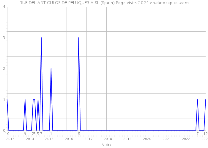 RUBIDEL ARTICULOS DE PELUQUERIA SL (Spain) Page visits 2024 