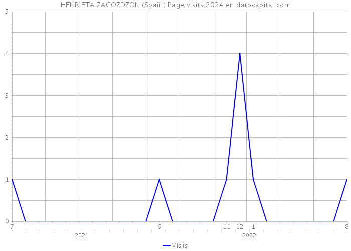 HENRIETA ZAGOZDZON (Spain) Page visits 2024 