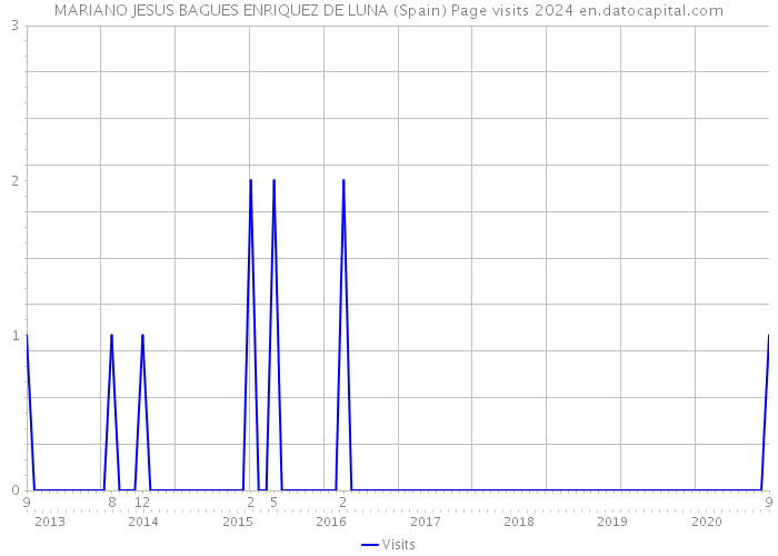 MARIANO JESUS BAGUES ENRIQUEZ DE LUNA (Spain) Page visits 2024 