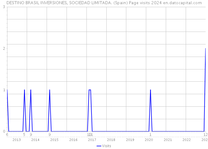 DESTINO BRASIL INVERSIONES, SOCIEDAD LIMITADA. (Spain) Page visits 2024 