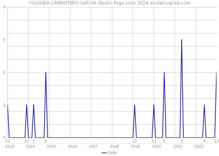 YOLANDA CARPINTERO GARCIA (Spain) Page visits 2024 