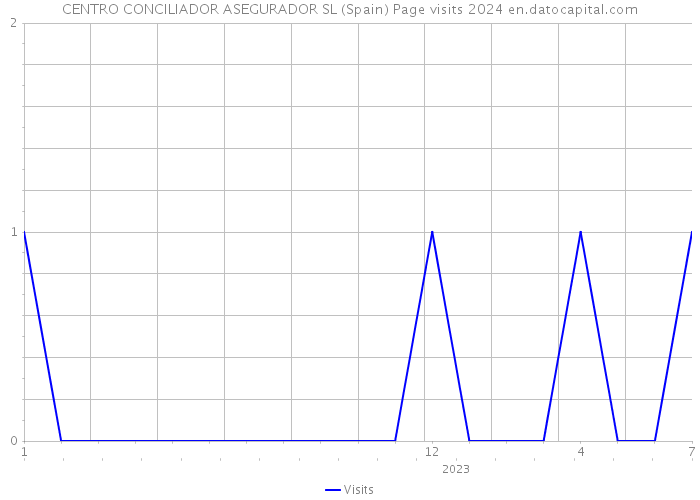 CENTRO CONCILIADOR ASEGURADOR SL (Spain) Page visits 2024 