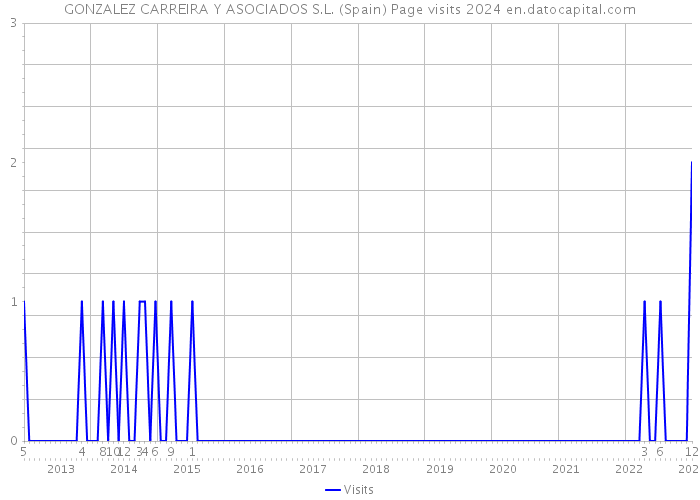 GONZALEZ CARREIRA Y ASOCIADOS S.L. (Spain) Page visits 2024 