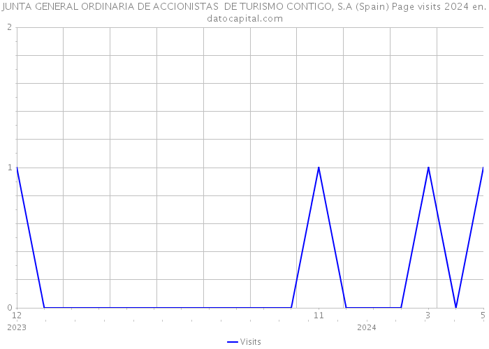 JUNTA GENERAL ORDINARIA DE ACCIONISTAS DE TURISMO CONTIGO, S.A (Spain) Page visits 2024 