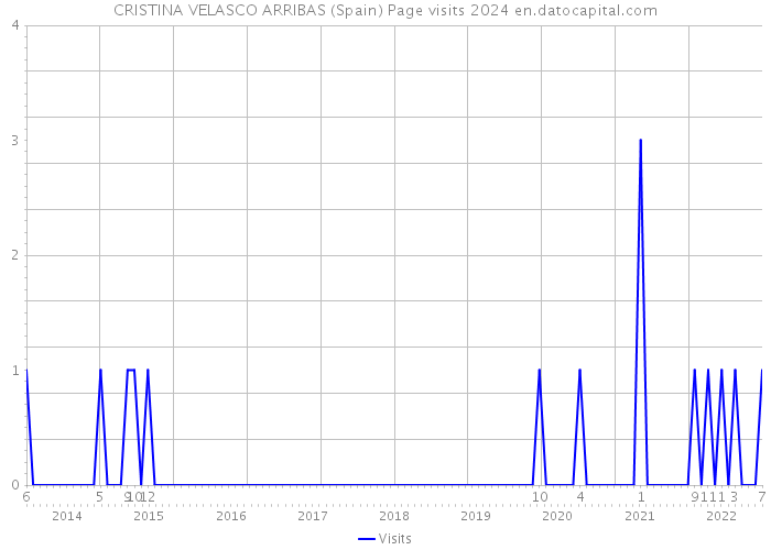 CRISTINA VELASCO ARRIBAS (Spain) Page visits 2024 