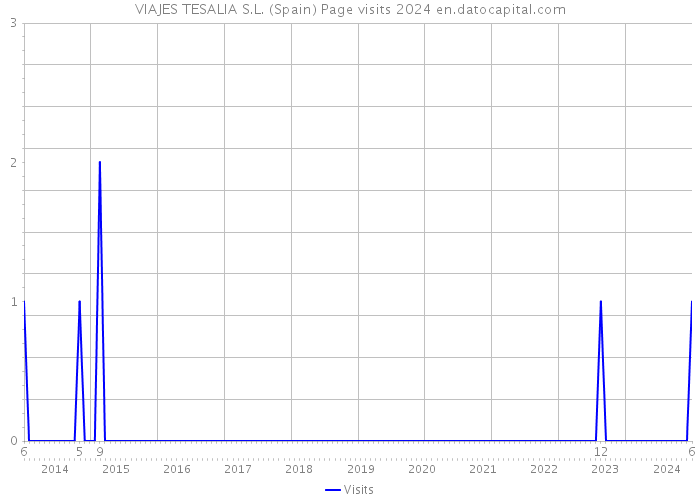 VIAJES TESALIA S.L. (Spain) Page visits 2024 