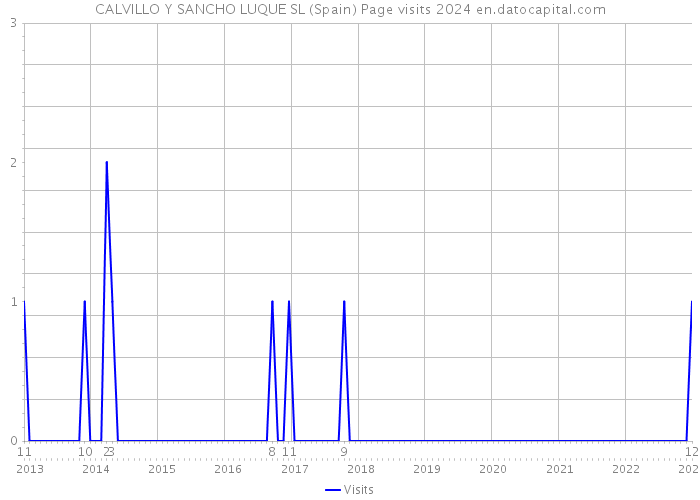 CALVILLO Y SANCHO LUQUE SL (Spain) Page visits 2024 