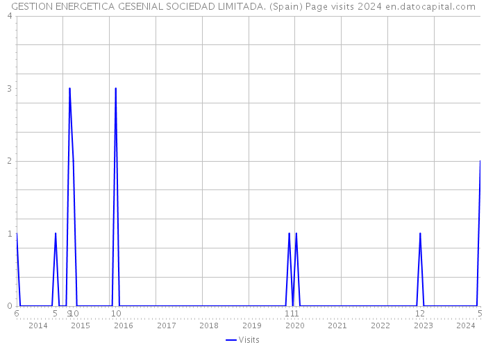 GESTION ENERGETICA GESENIAL SOCIEDAD LIMITADA. (Spain) Page visits 2024 