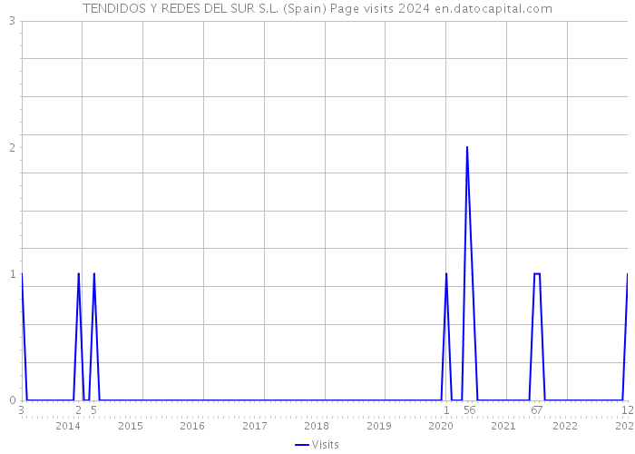 TENDIDOS Y REDES DEL SUR S.L. (Spain) Page visits 2024 
