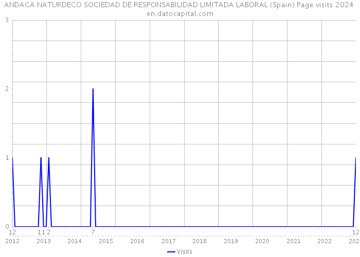 ANDACA NATURDECO SOCIEDAD DE RESPONSABILIDAD LIMITADA LABORAL (Spain) Page visits 2024 