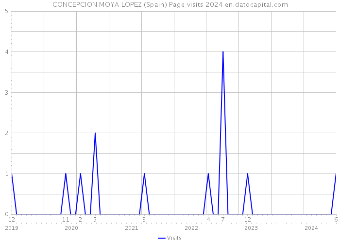 CONCEPCION MOYA LOPEZ (Spain) Page visits 2024 