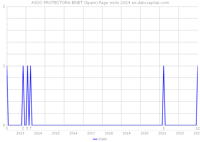 ASOC PROTECTORA BINET (Spain) Page visits 2024 