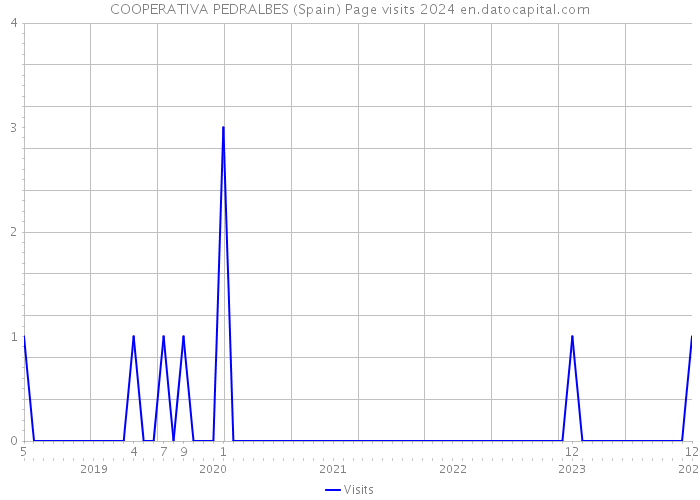 COOPERATIVA PEDRALBES (Spain) Page visits 2024 
