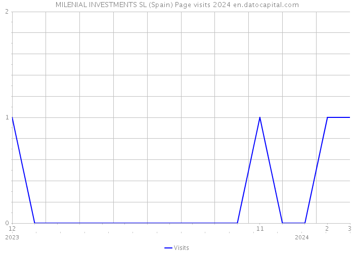 MILENIAL INVESTMENTS SL (Spain) Page visits 2024 