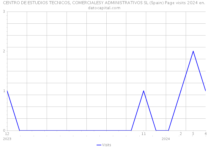 CENTRO DE ESTUDIOS TECNICOS, COMERCIALESY ADMINISTRATIVOS SL (Spain) Page visits 2024 