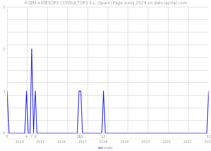 AGEM ASSESORS CONSULTORS S.L. (Spain) Page visits 2024 