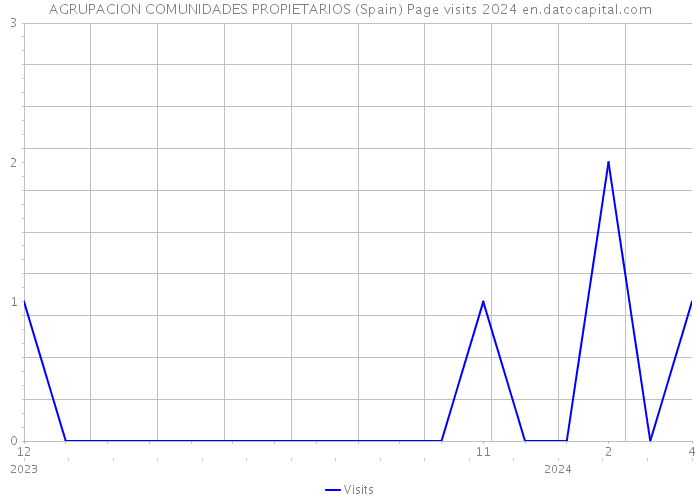 AGRUPACION COMUNIDADES PROPIETARIOS (Spain) Page visits 2024 