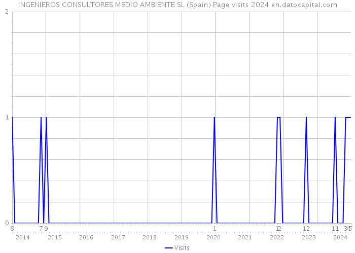 INGENIEROS CONSULTORES MEDIO AMBIENTE SL (Spain) Page visits 2024 