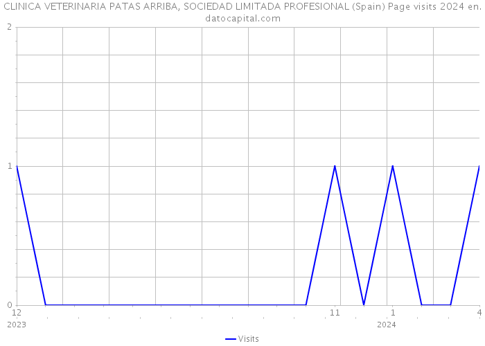 CLINICA VETERINARIA PATAS ARRIBA, SOCIEDAD LIMITADA PROFESIONAL (Spain) Page visits 2024 