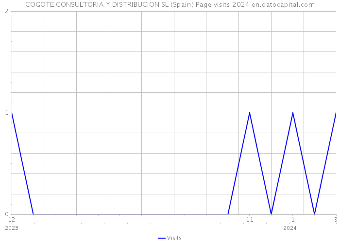 COGOTE CONSULTORIA Y DISTRIBUCION SL (Spain) Page visits 2024 
