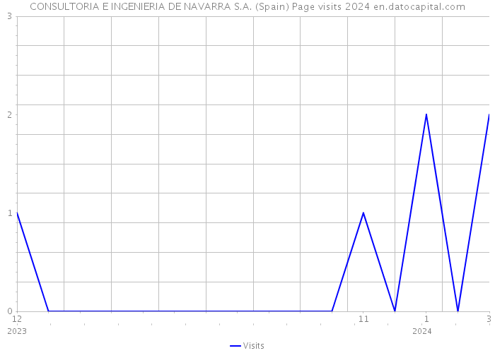 CONSULTORIA E INGENIERIA DE NAVARRA S.A. (Spain) Page visits 2024 