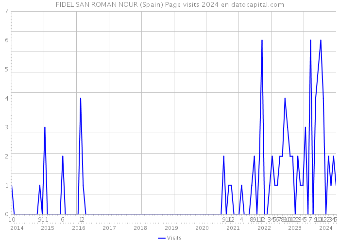 FIDEL SAN ROMAN NOUR (Spain) Page visits 2024 