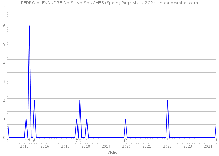 PEDRO ALEXANDRE DA SILVA SANCHES (Spain) Page visits 2024 