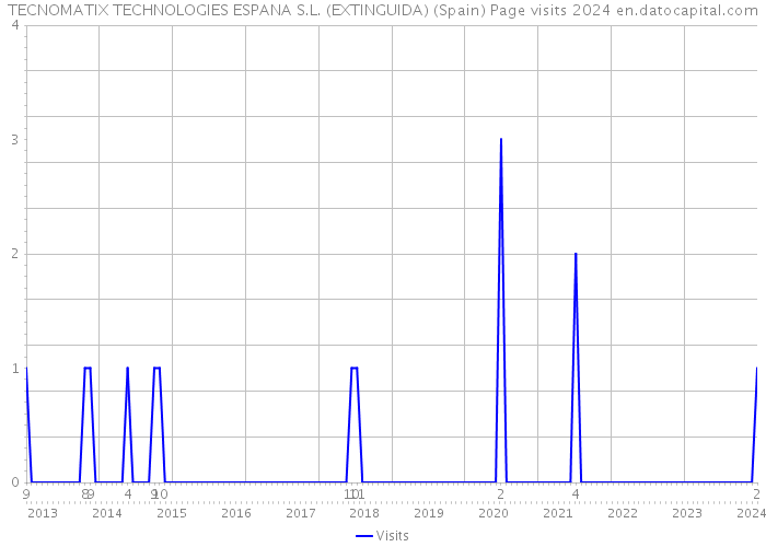 TECNOMATIX TECHNOLOGIES ESPANA S.L. (EXTINGUIDA) (Spain) Page visits 2024 