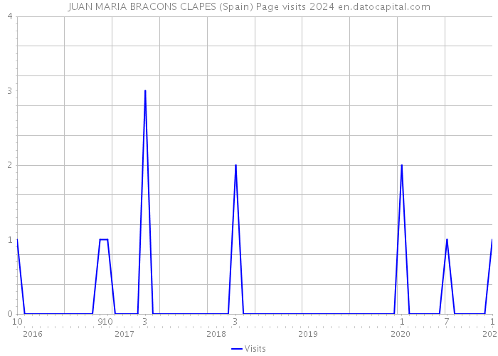 JUAN MARIA BRACONS CLAPES (Spain) Page visits 2024 