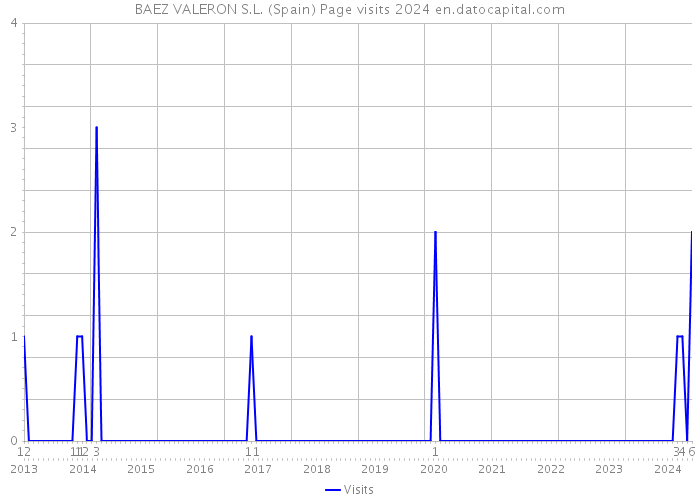 BAEZ VALERON S.L. (Spain) Page visits 2024 