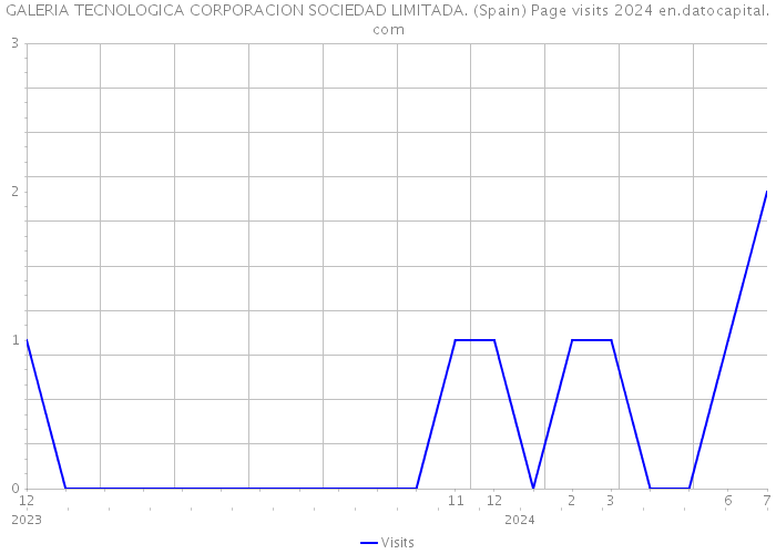 GALERIA TECNOLOGICA CORPORACION SOCIEDAD LIMITADA. (Spain) Page visits 2024 