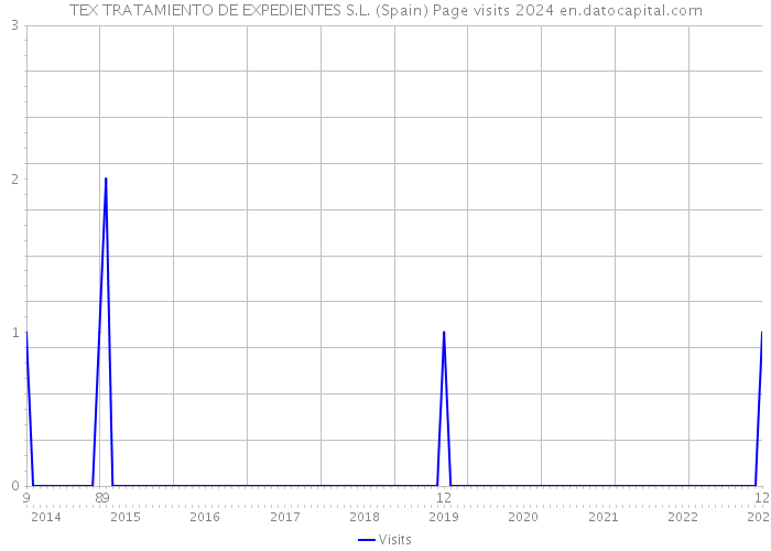 TEX TRATAMIENTO DE EXPEDIENTES S.L. (Spain) Page visits 2024 