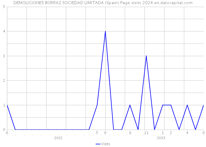 DEMOLICIONES BORRAZ SOCIEDAD LIMITADA (Spain) Page visits 2024 