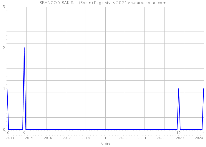 BRANCO Y BAK S.L. (Spain) Page visits 2024 