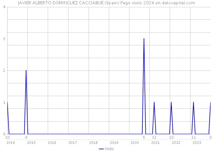 JAVIER ALBERTO DOMINGUEZ CACCIABUE (Spain) Page visits 2024 