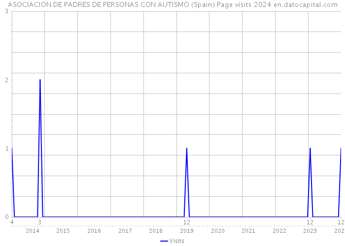 ASOCIACION DE PADRES DE PERSONAS CON AUTISMO (Spain) Page visits 2024 