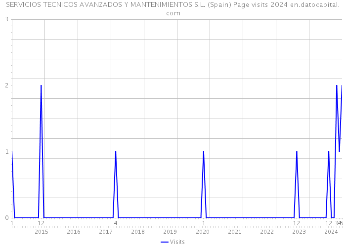 SERVICIOS TECNICOS AVANZADOS Y MANTENIMIENTOS S.L. (Spain) Page visits 2024 