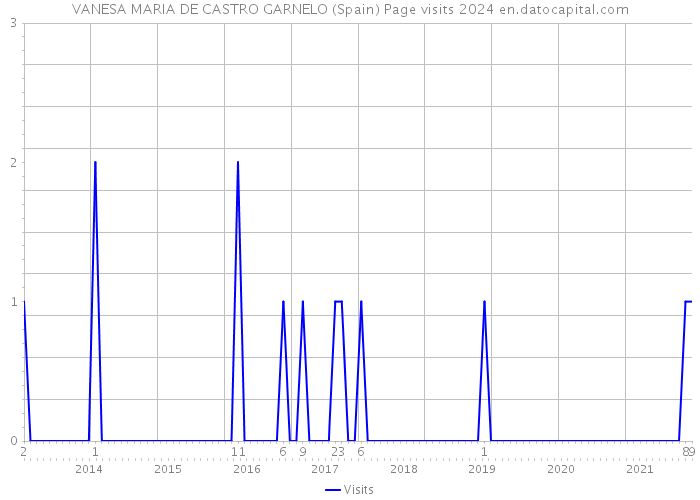 VANESA MARIA DE CASTRO GARNELO (Spain) Page visits 2024 