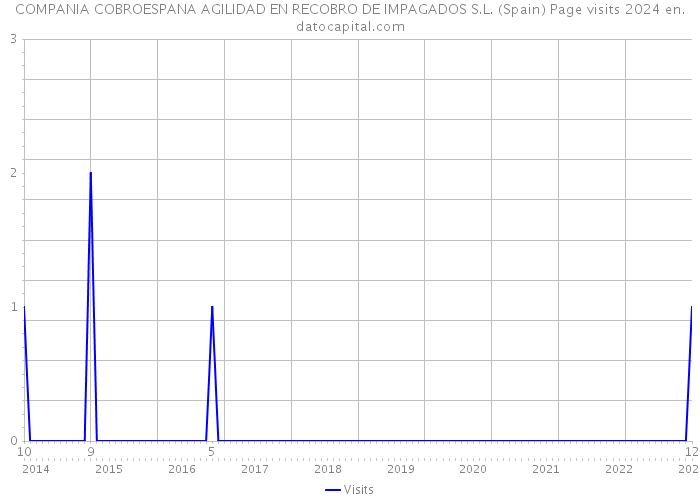 COMPANIA COBROESPANA AGILIDAD EN RECOBRO DE IMPAGADOS S.L. (Spain) Page visits 2024 