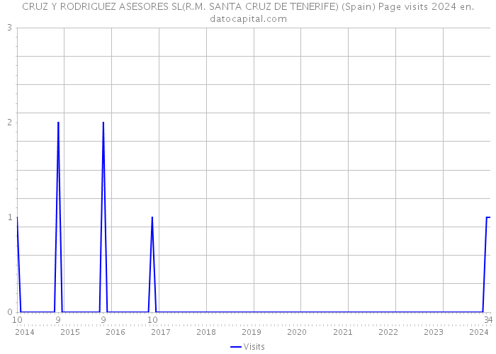 CRUZ Y RODRIGUEZ ASESORES SL(R.M. SANTA CRUZ DE TENERIFE) (Spain) Page visits 2024 