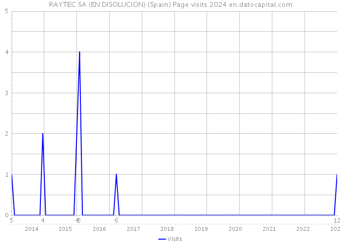 RAYTEC SA (EN DISOLUCION) (Spain) Page visits 2024 