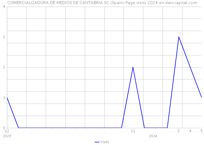 COMERCIALIZADORA DE MEDIOS DE CANTABRIA SC (Spain) Page visits 2024 