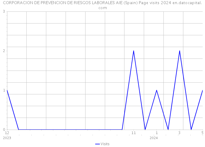 CORPORACION DE PREVENCION DE RIESGOS LABORALES AIE (Spain) Page visits 2024 