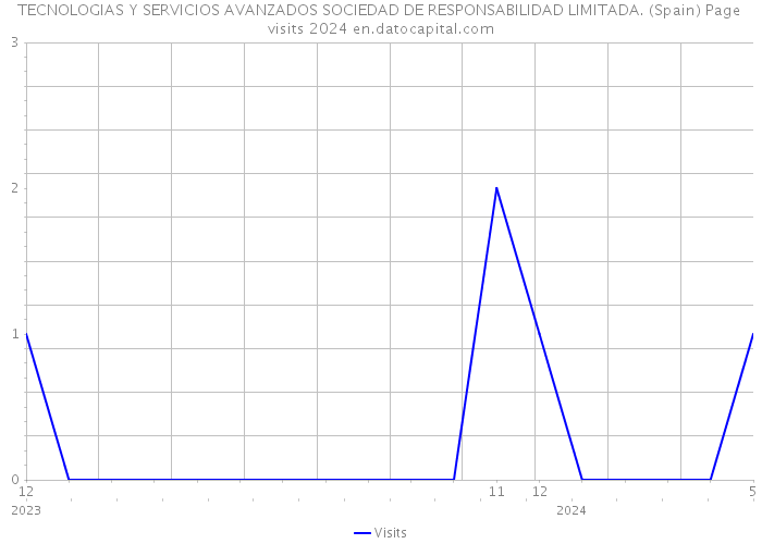 TECNOLOGIAS Y SERVICIOS AVANZADOS SOCIEDAD DE RESPONSABILIDAD LIMITADA. (Spain) Page visits 2024 