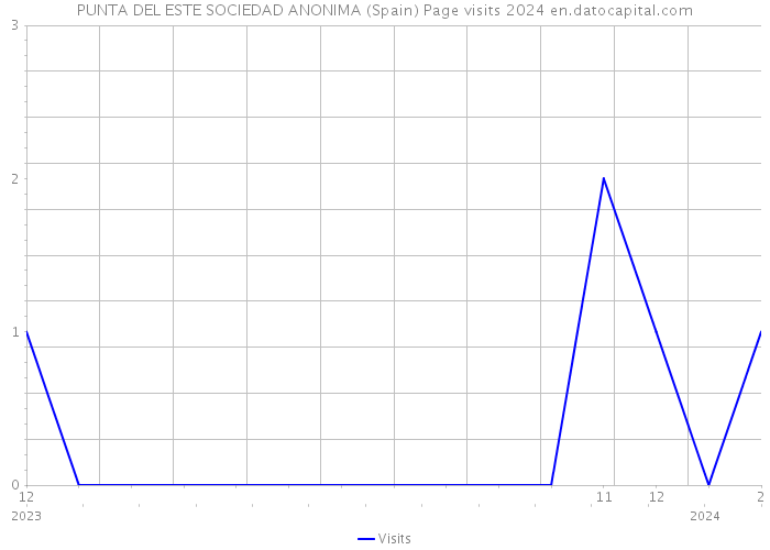 PUNTA DEL ESTE SOCIEDAD ANONIMA (Spain) Page visits 2024 