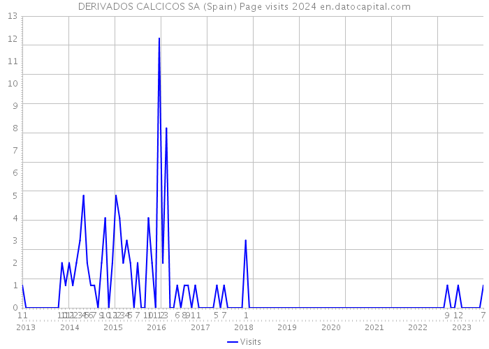 DERIVADOS CALCICOS SA (Spain) Page visits 2024 